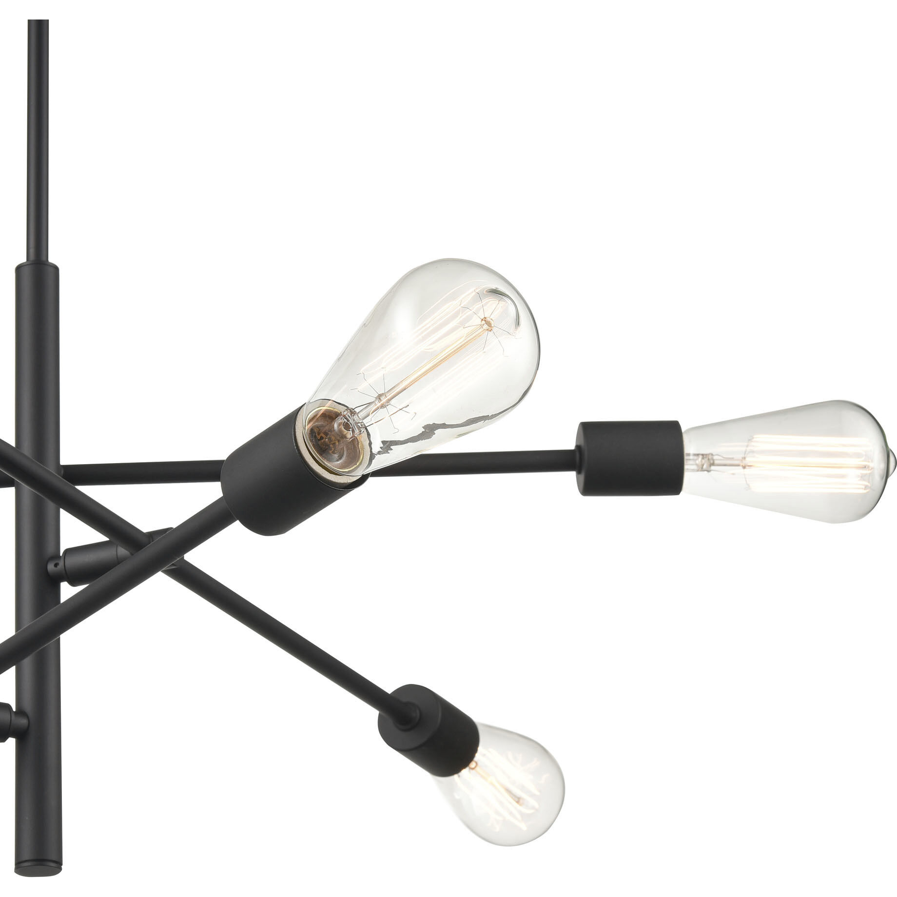 Decco 6 Light 25.5 inch Matte Black Pendant Ceiling Light